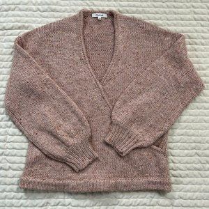 Madewell Pink Wrap Sweater | Size S